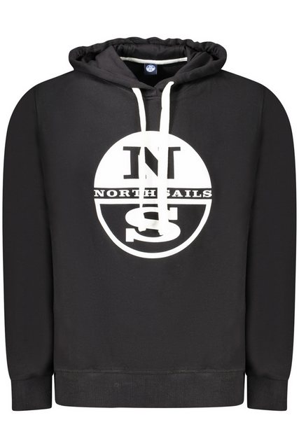 North Sails Sweatshirt Schwarzer Herren-Hoodie ohne Reißverschluss – günstig online kaufen