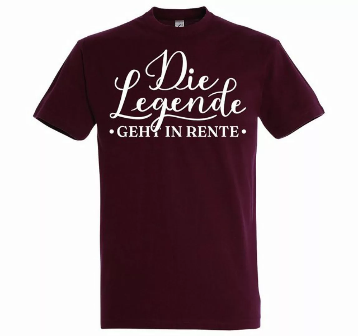 Youth Designz T-Shirt Die Legende geht in Rente Herren Shirt mit Trendigem günstig online kaufen
