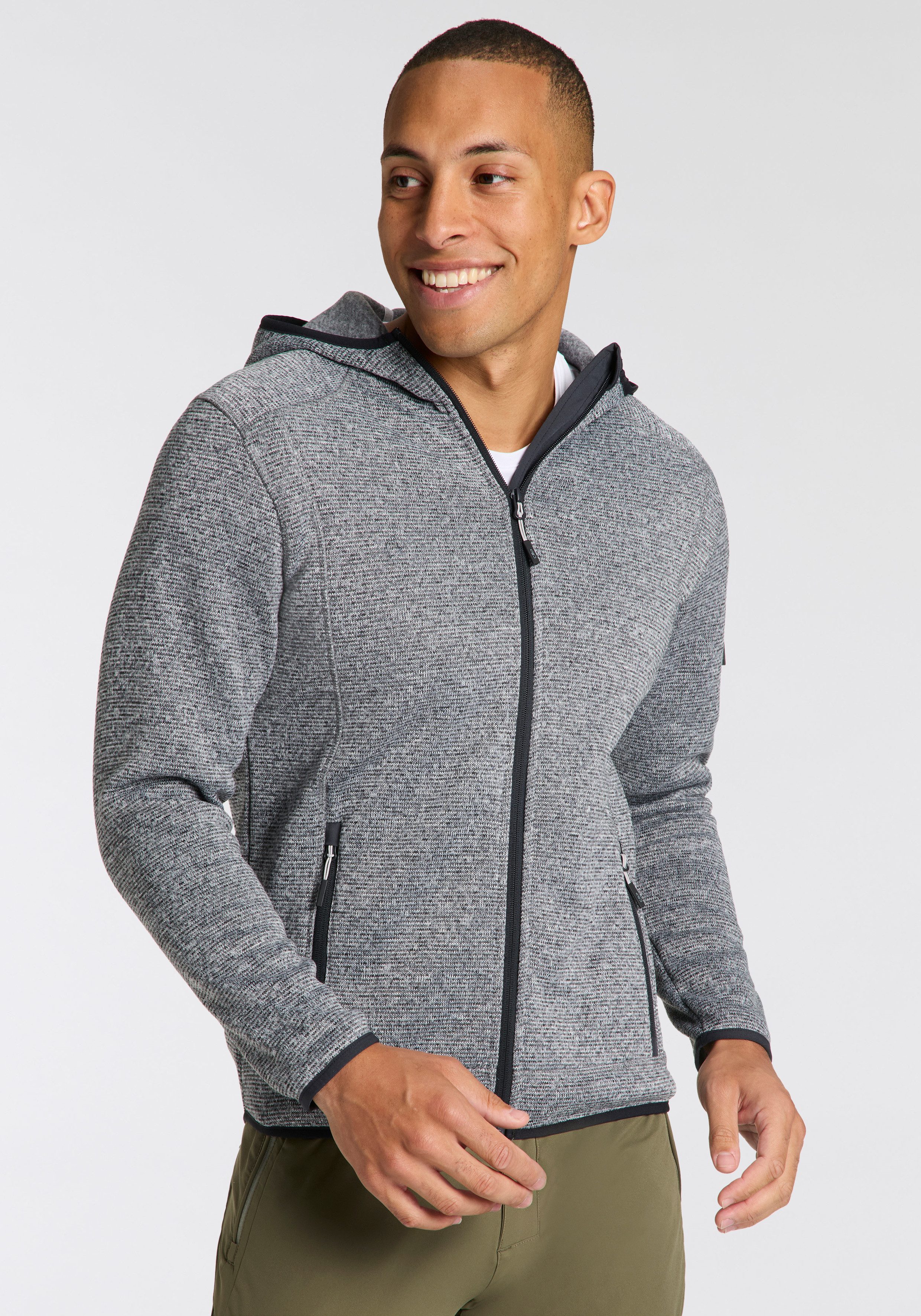 CMP Strickfleecejacke MAN JACKET FIX HOOD günstig online kaufen