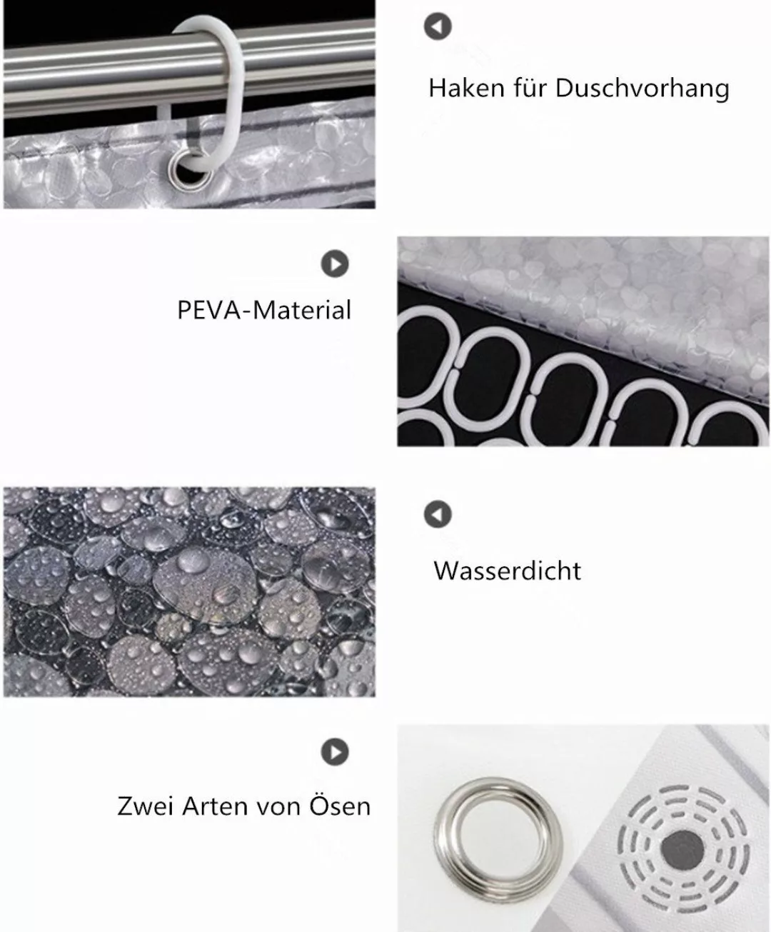XDeer Duschvorhang Duschvorhang 180x180 - Shower günstig online kaufen