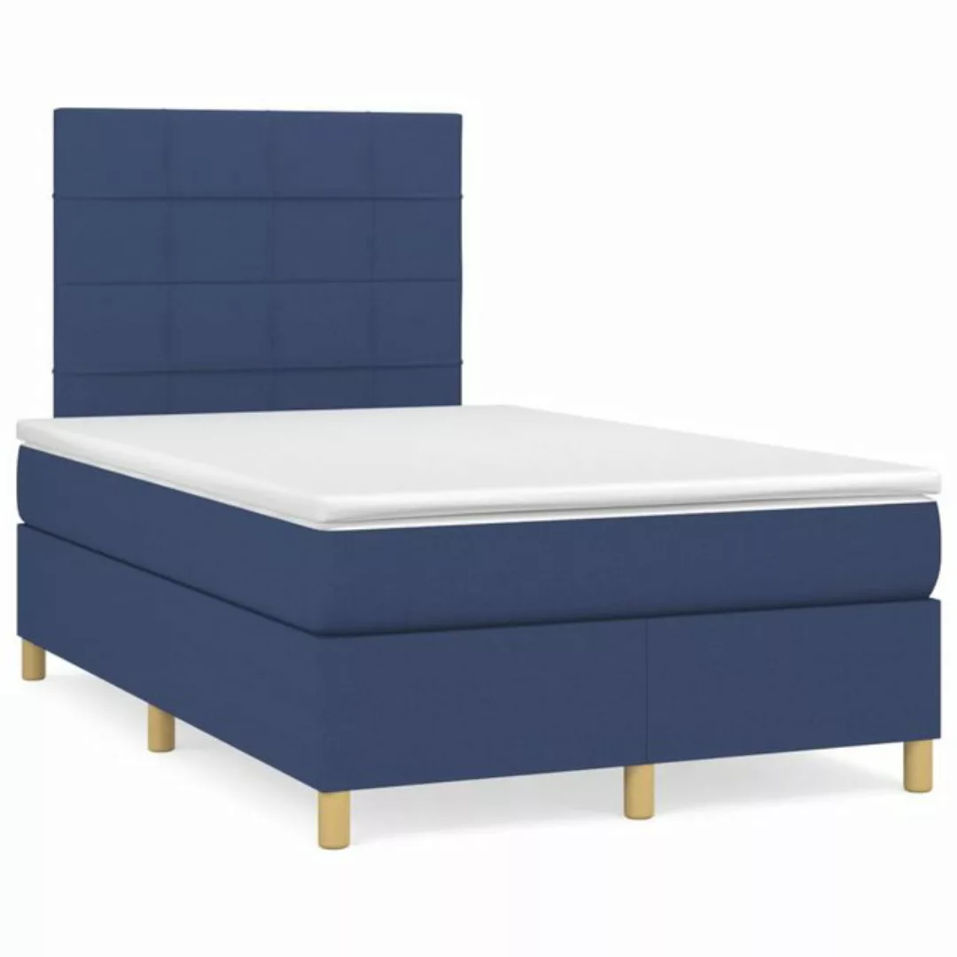 vidaXL Boxspringbett Bett Boxspringbett mit Matratze Stoff (120 x 200 cm, B günstig online kaufen