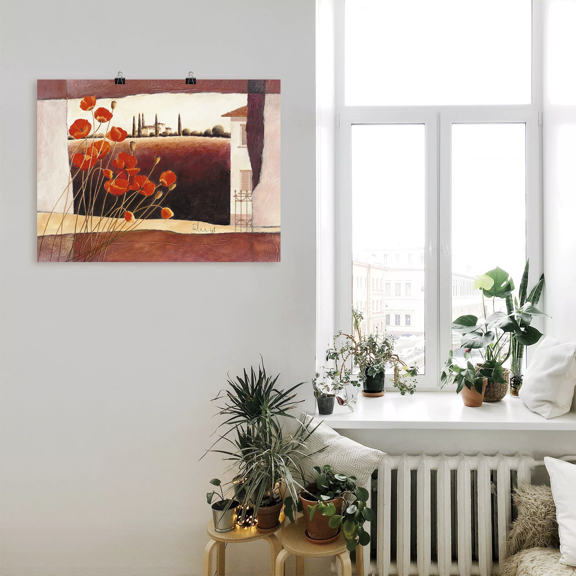 Artland Wandbild »Stillleben mit Sonnenblumen«, Blumen, (1 St.), als Leinwa günstig online kaufen
