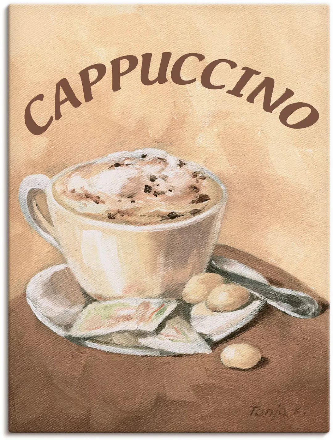 Artland Wandbild "Tasse Cappuccino", Getränke, (1 St.) günstig online kaufen