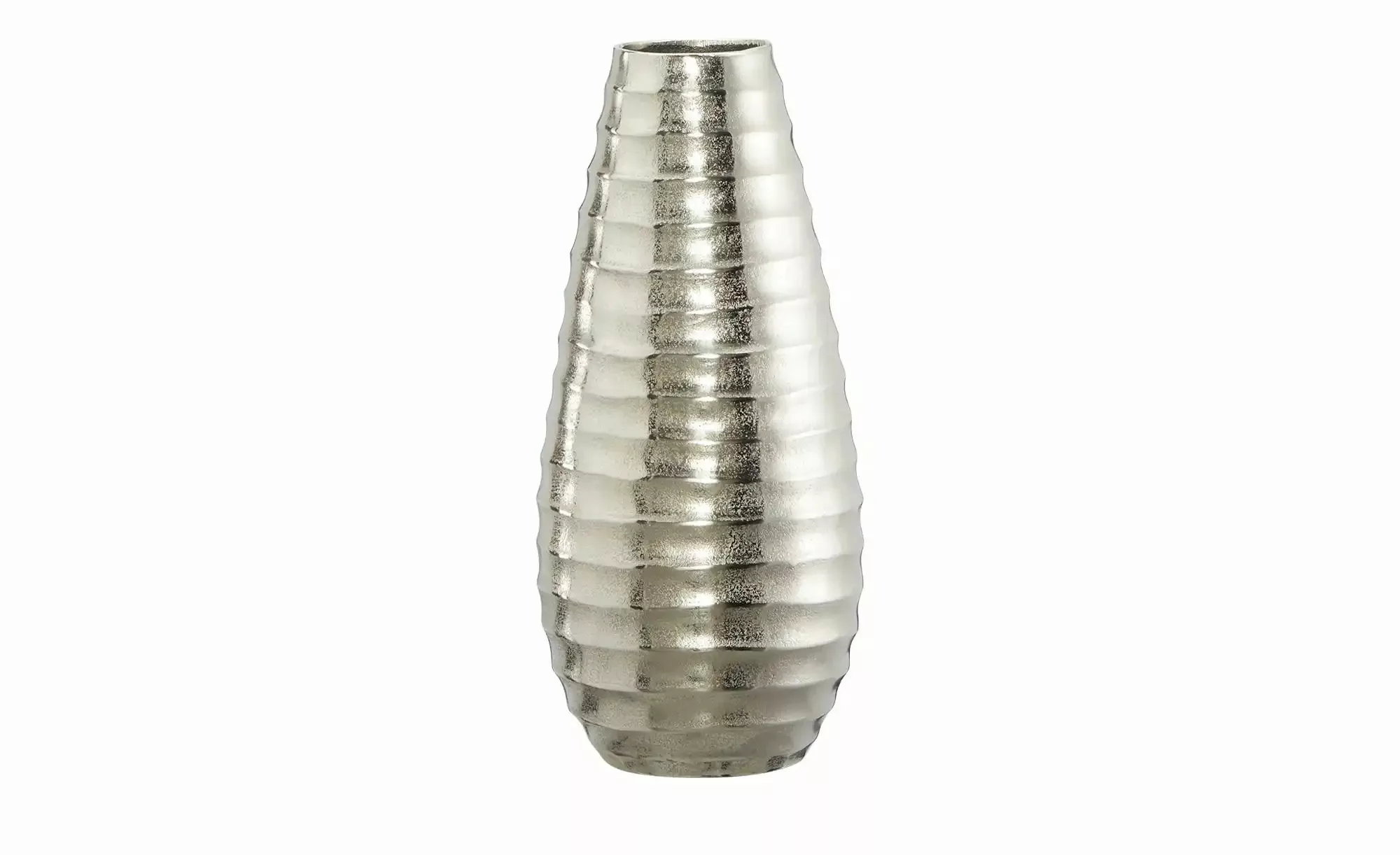 HOME STORY Vase   ¦ silber ¦ Aluminium ¦ Maße (cm): H: 46  Ø: 21 Accessoire günstig online kaufen