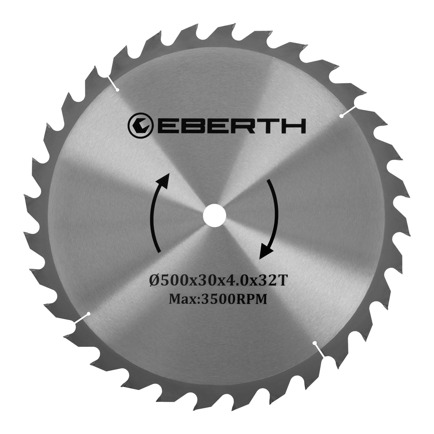 EBERTH Kreissägeblatt 500mm Durchmesser 30mm Bohrung 4,0mm Schnittbreite günstig online kaufen