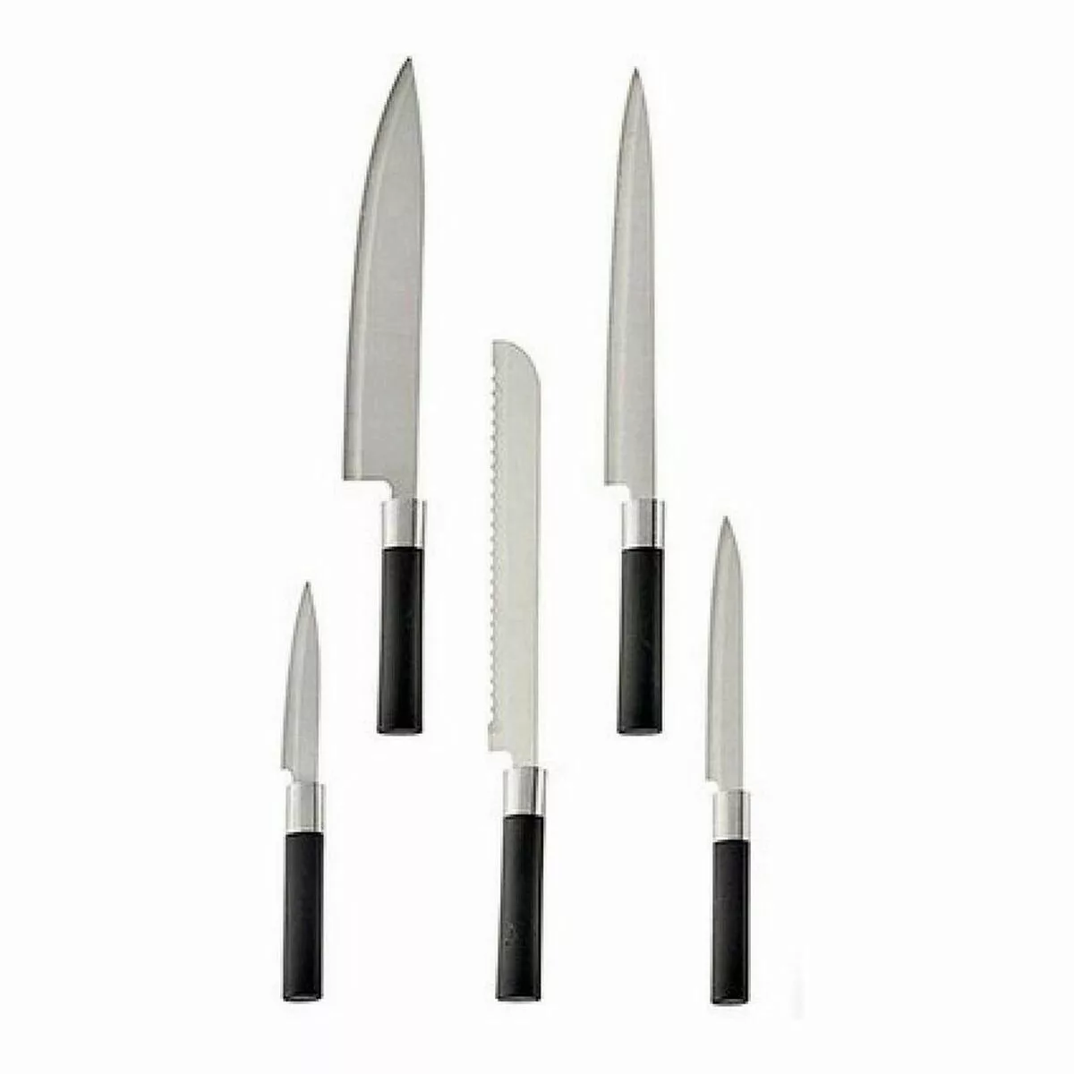 Messerset Schwarz Grau Metall (11 X 35,5 X 11 Cm) günstig online kaufen