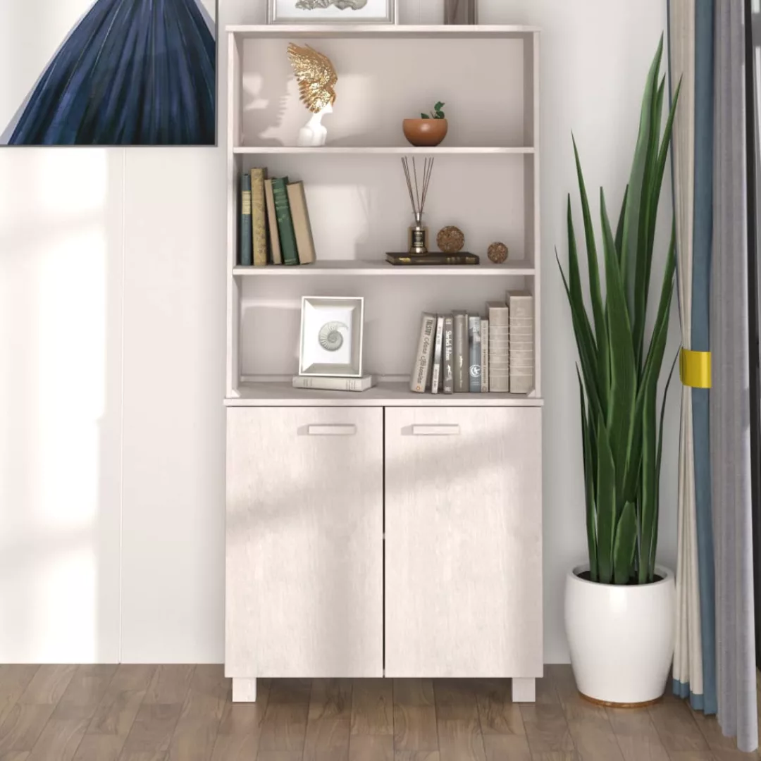 Vidaxl Highboard Massivholz Kiefer Weiß günstig online kaufen