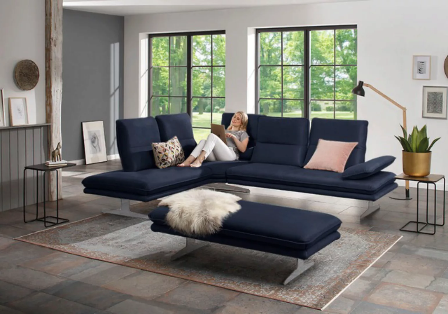 W.SCHILLIG Ecksofa »broadway, Designsofa, mit tollem Sitzkomfort, L-Form«, günstig online kaufen