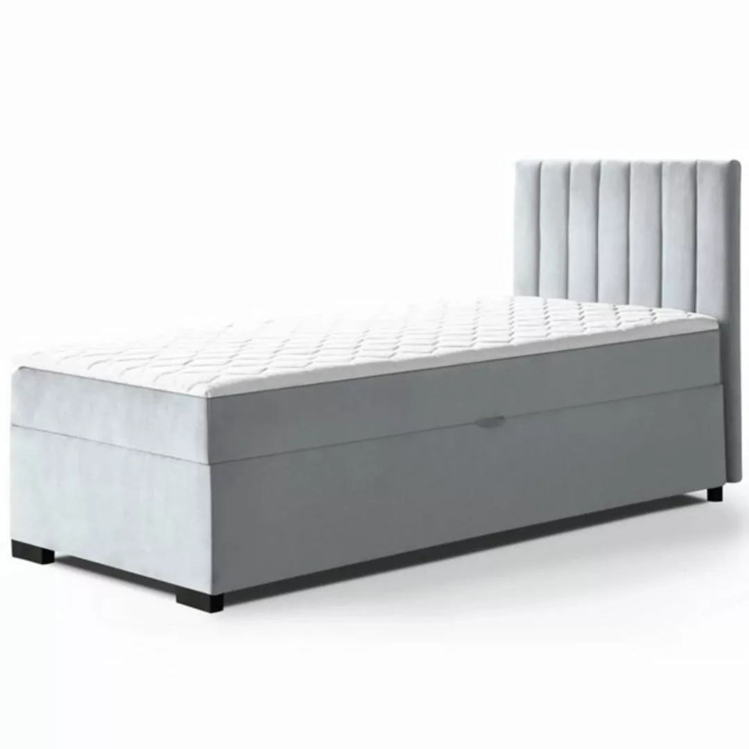 Beautysofa Boxspringbett Eric B:90/100/140/160/180cm (kleines Bett, inkl. F günstig online kaufen