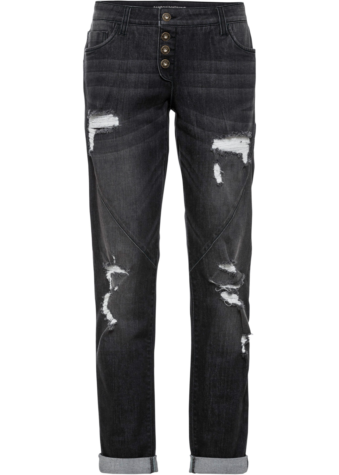 Boyfriend Jeans Mid Waist, rec. Polyester günstig online kaufen