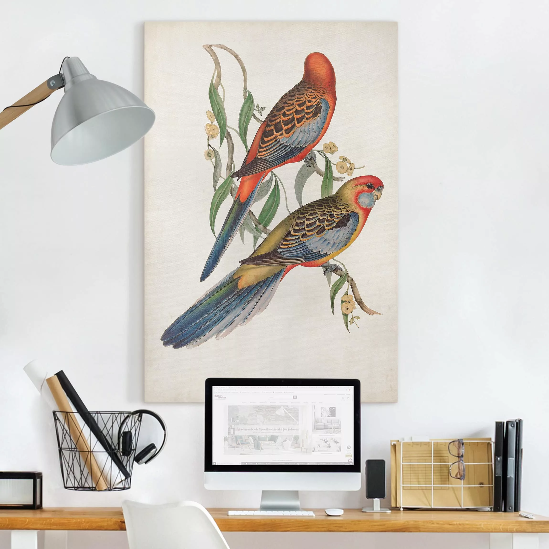 Leinwandbild Tiere - Hochformat Tropische Papageien II günstig online kaufen