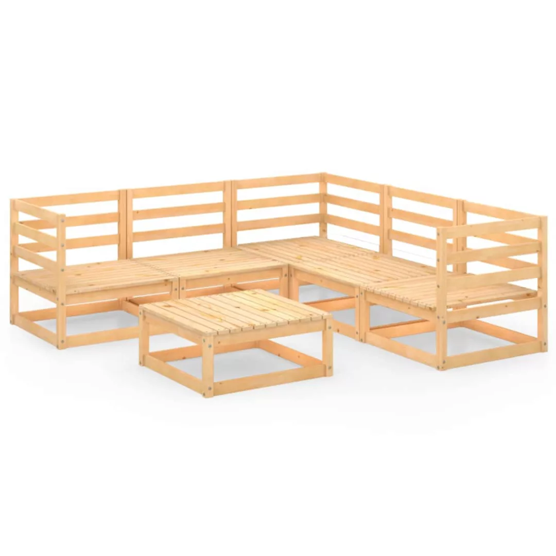 6-tlg. Garten-lounge-set Massivholz Kiefer günstig online kaufen