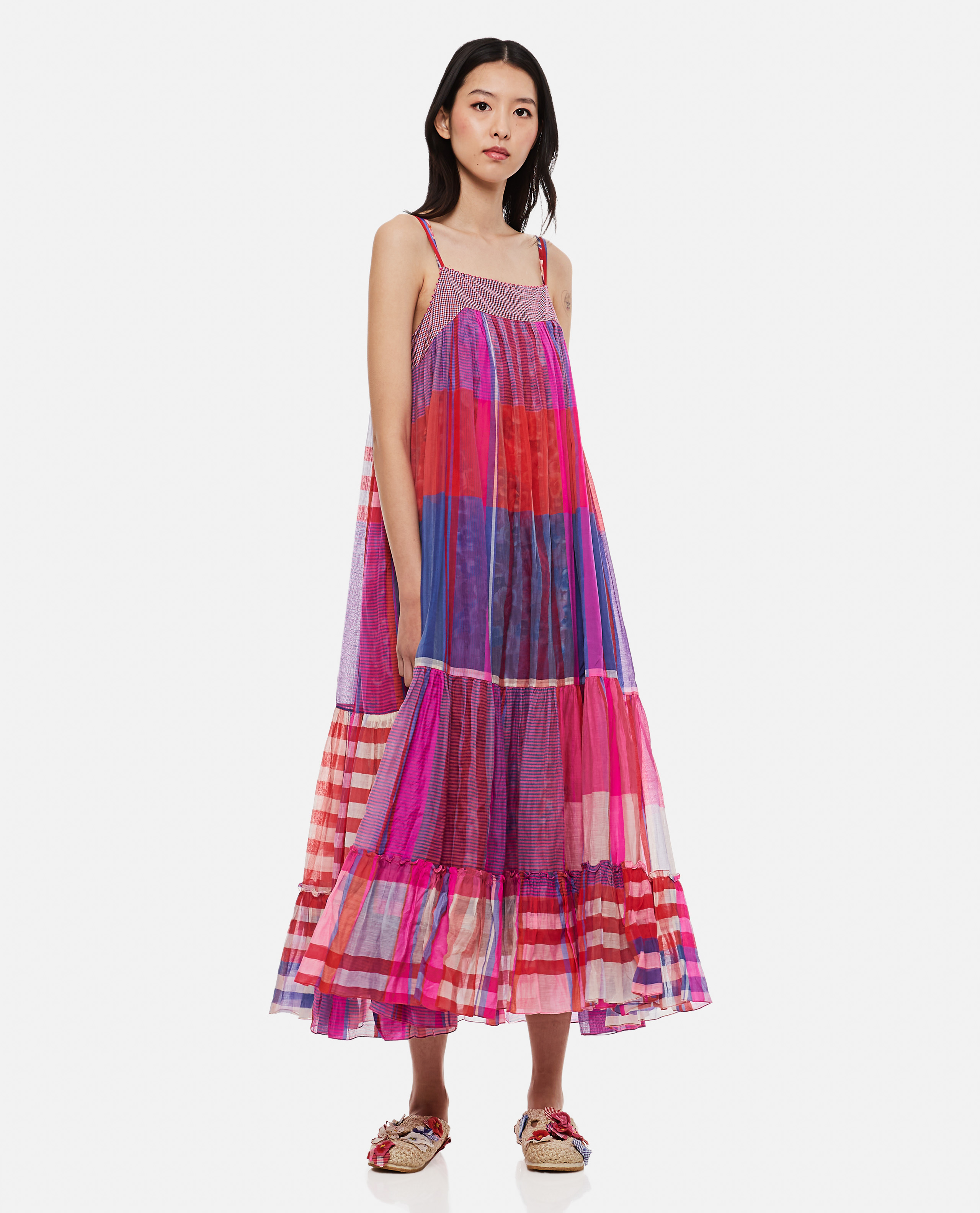 STRIPED MAXI SILK DRESS günstig online kaufen