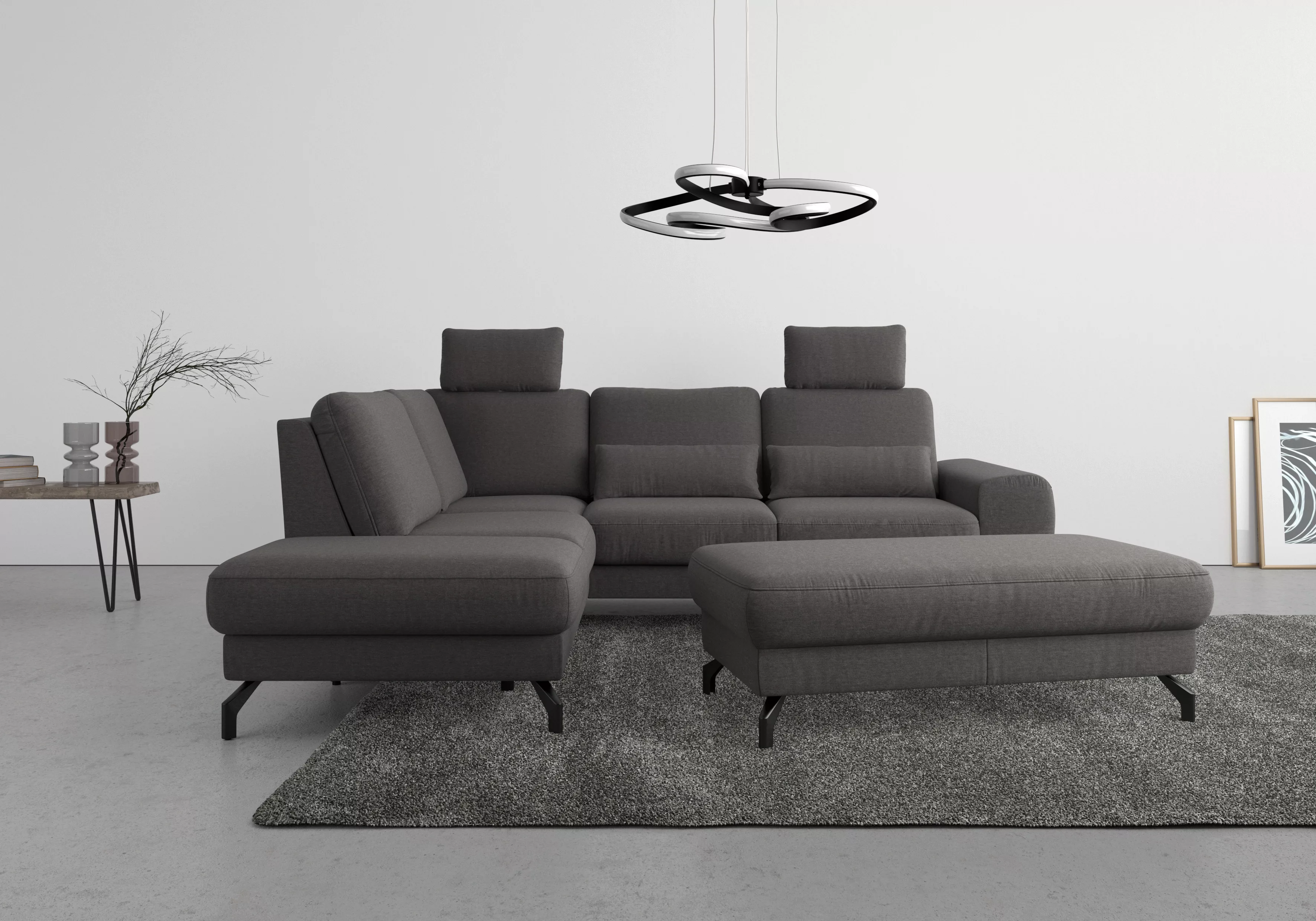 sit&more Ecksofa "Cinturo L-Form", inklusive Sitztiefenverstellung und Fede günstig online kaufen