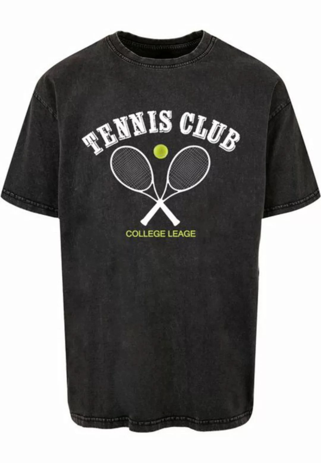 Merchcode T-Shirt Merchcode Herren Tennis Club Acid Washed Oversized Tee (1 günstig online kaufen