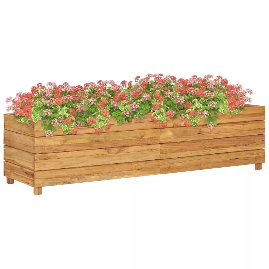 Hochbeet 150x40x38 Cm Teak Altholz Und Stahl günstig online kaufen