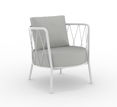 Daisy niedriger Lounge-Sessel matt weiß, grau-grigio günstig online kaufen