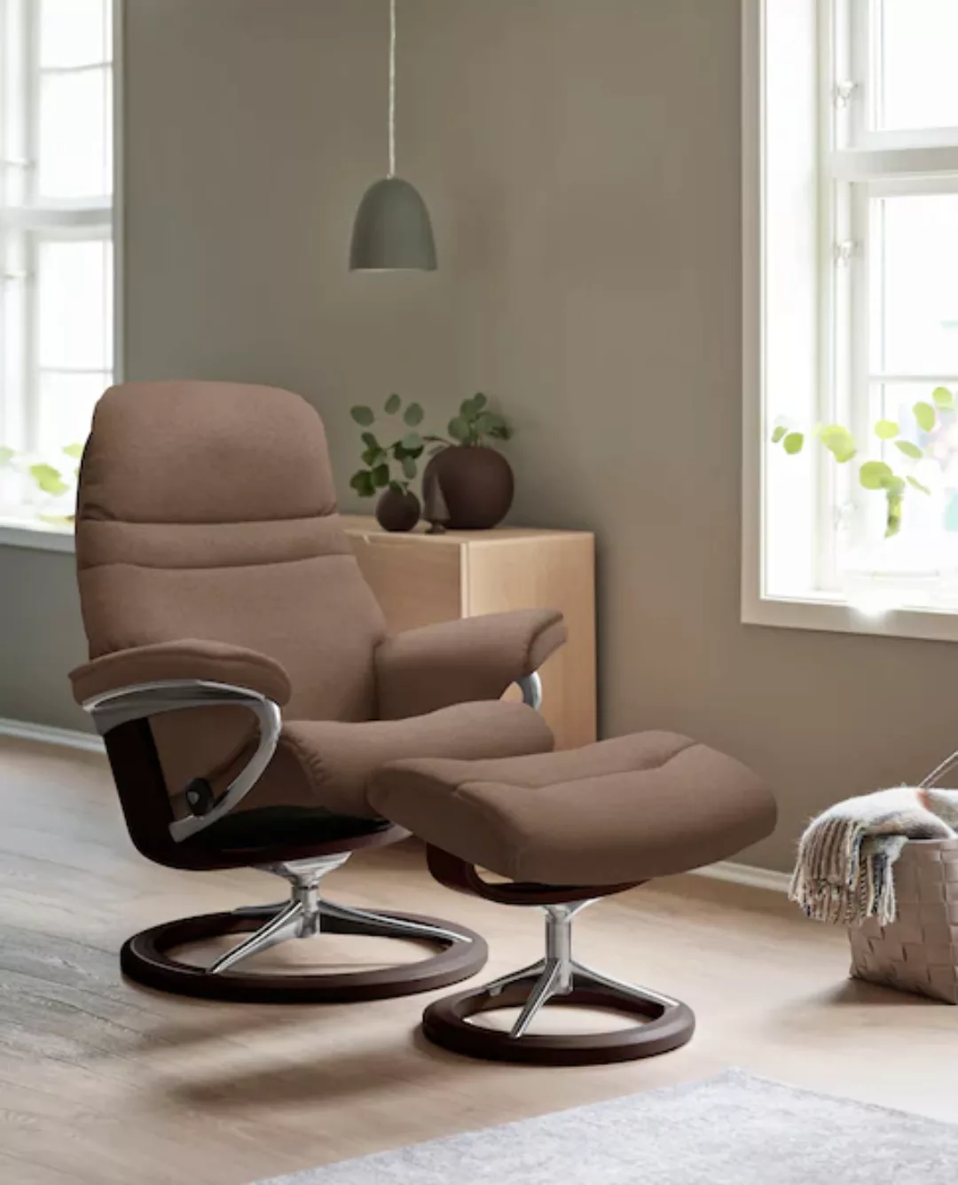 Stressless® Relaxsessel »Sunrise«, (Set, Relaxsessel mit Hocker), mit Signa günstig online kaufen