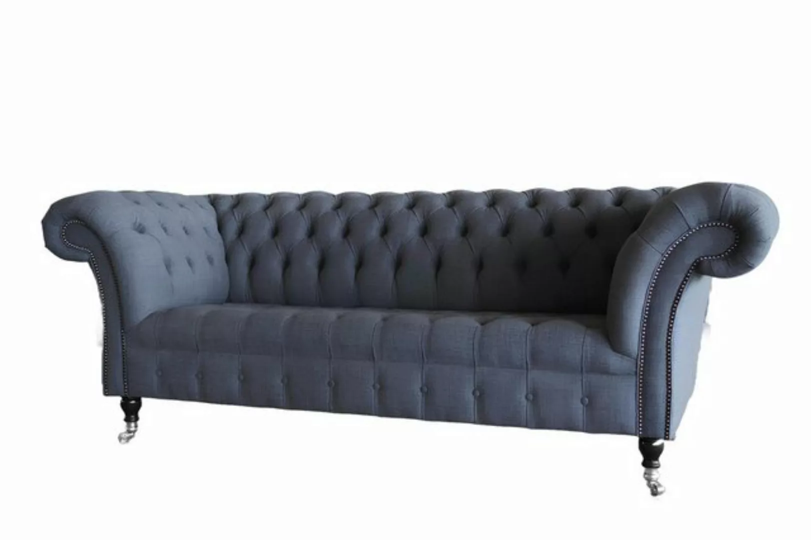 Xlmoebel Sofa Luxuriöses Polster-Sofa im Chesterfield-Design mit Leder-Text günstig online kaufen