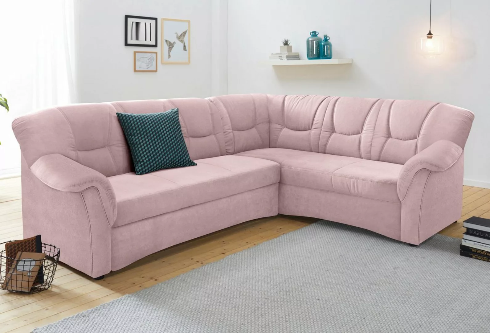 DOMO collection Ecksofa »Sarafina L-Form«, wahlweise mit Bettfunktion, opti günstig online kaufen