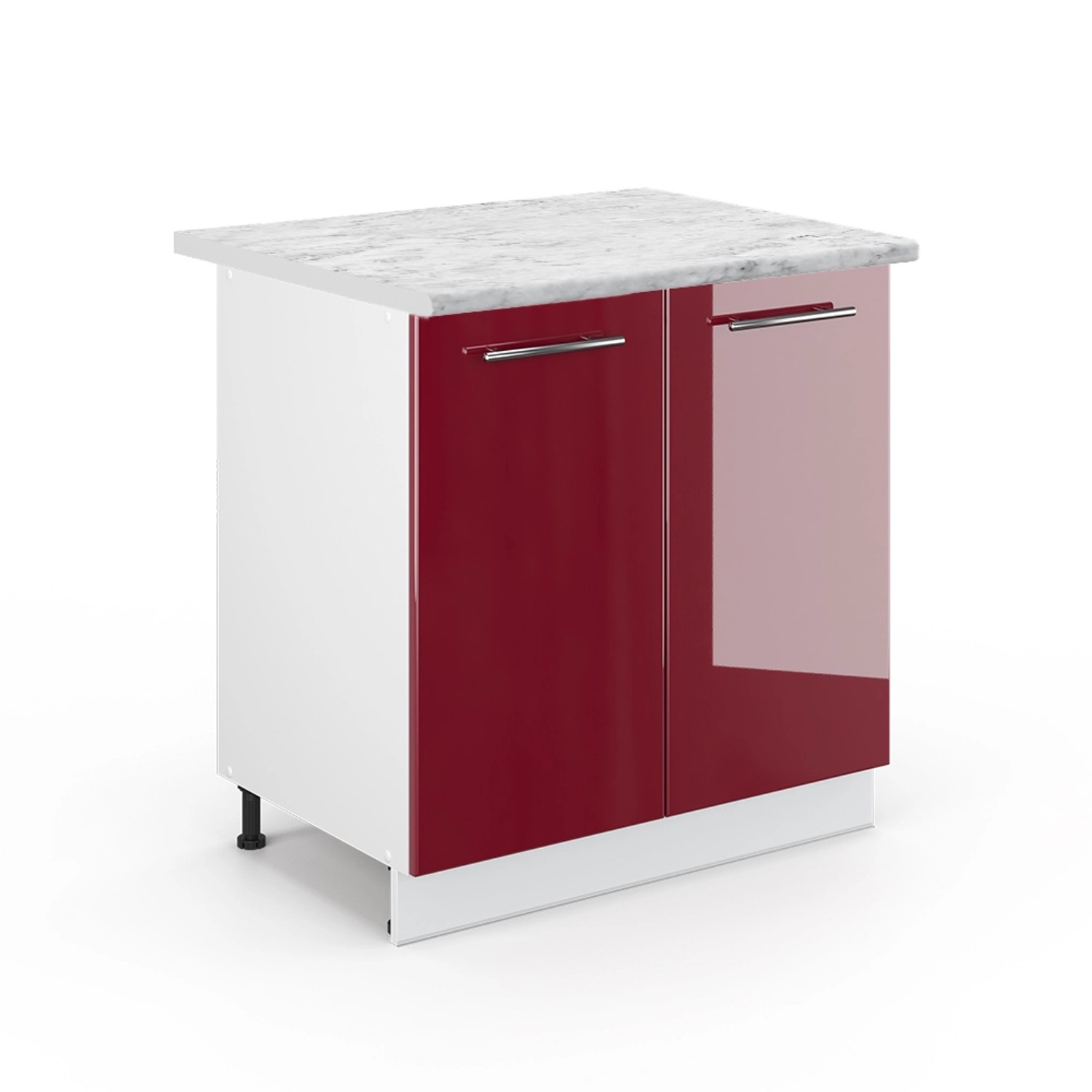 Vicco Midischrank Fame-Line, Bordeaux Hochglanz/Weiß, 80x81.6cm günstig online kaufen