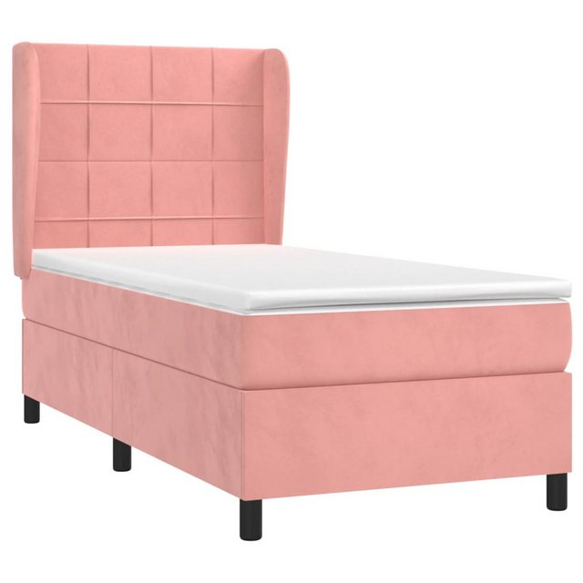 vidaXL Boxspringbett Boxspringbett mit Matratze Rosa 80x200 cm Samt Bett Be günstig online kaufen