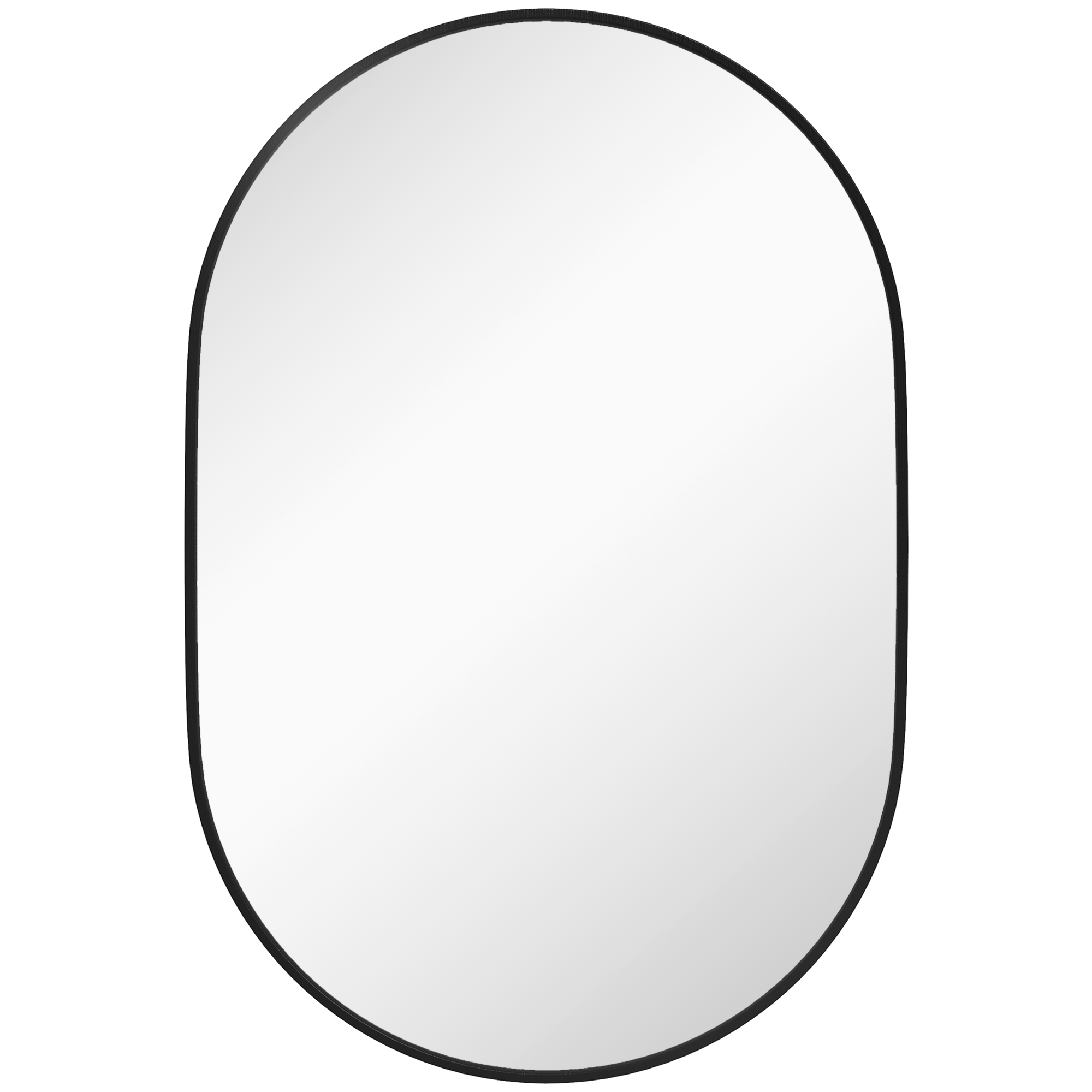 HOMCOM Badspiegel, 60 x 90 cm Oval Badezimmerspiegel mit Aluminiumrahmen, 3 günstig online kaufen