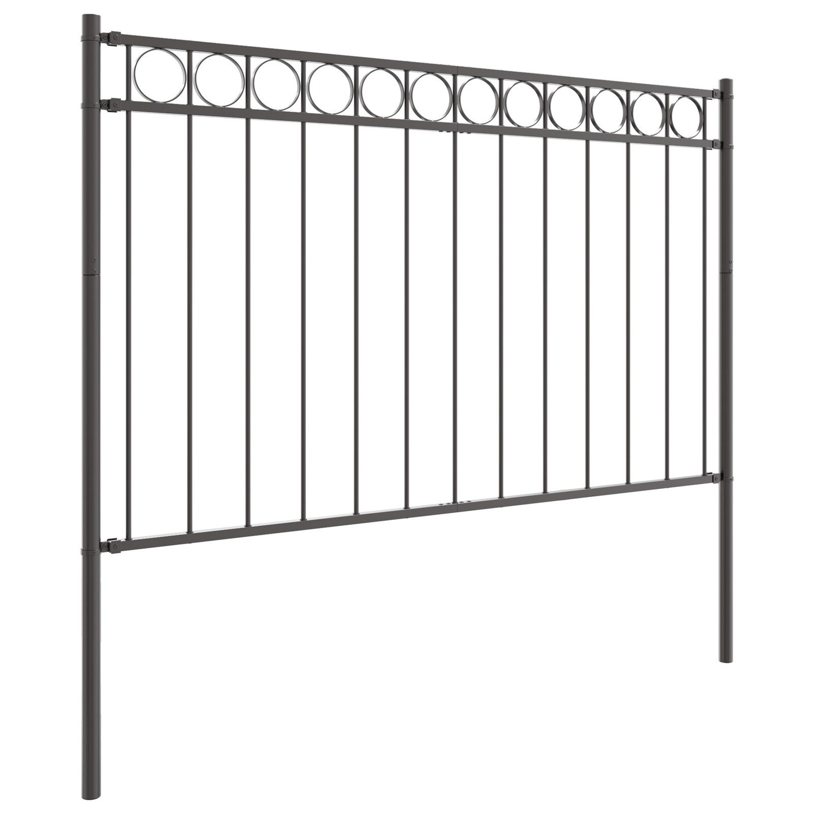 vidaXL Gartenzaun Gartenzaun Grau 1,7x1 m günstig online kaufen