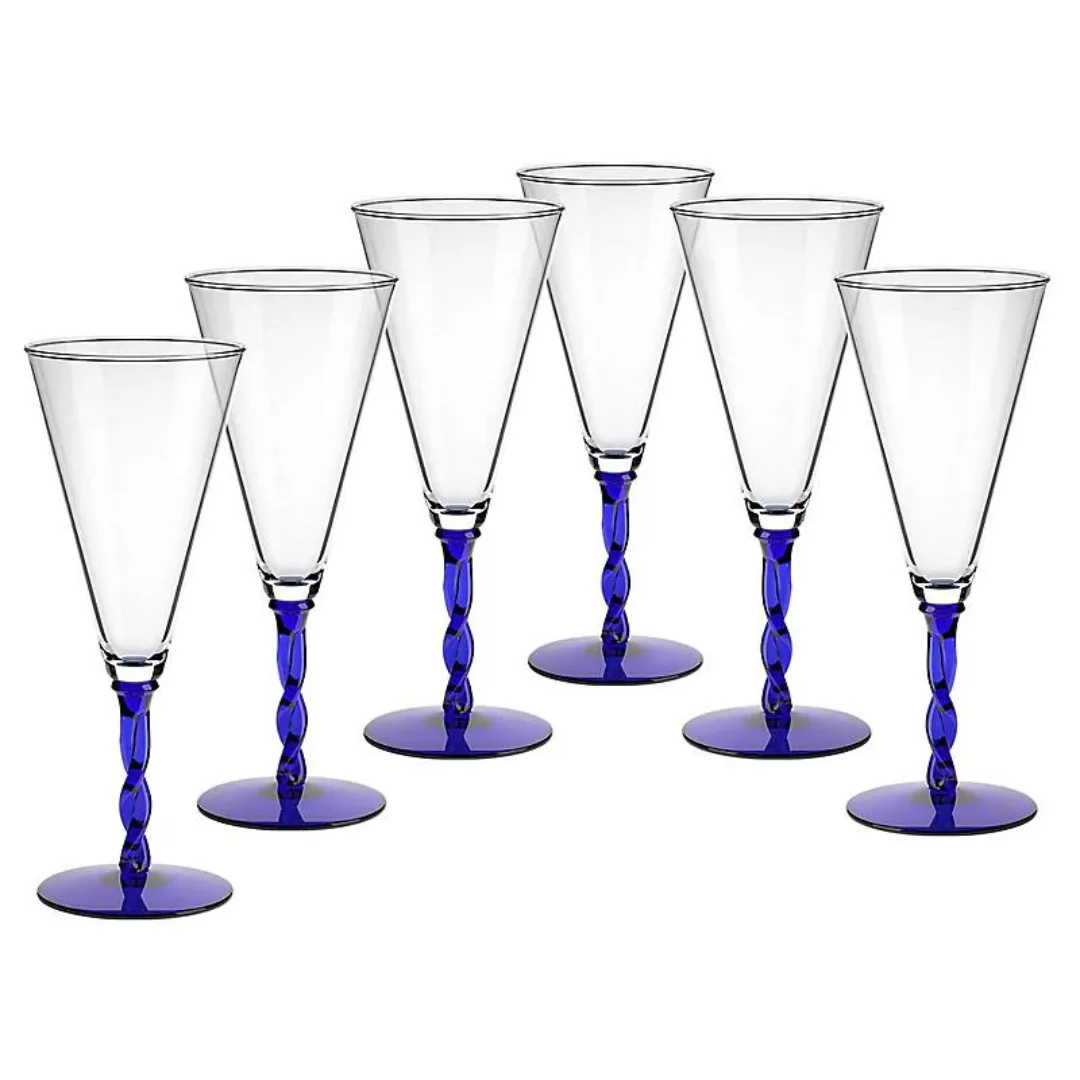 Eiscremeglas 6er-Set Toscana Amore Vero 30cm blau günstig online kaufen