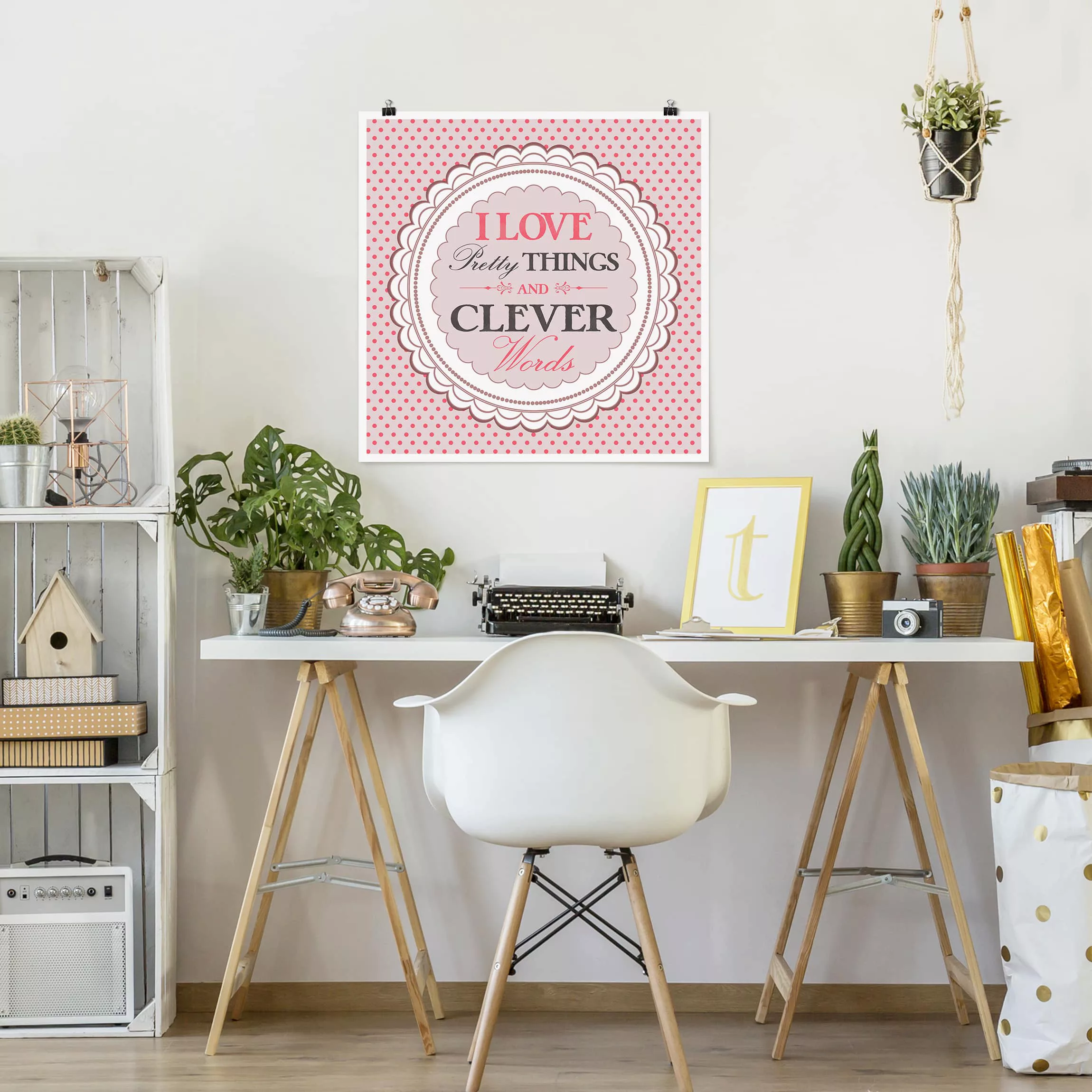 Poster Spruch - Quadrat No.KA17 I Love Pretty Things günstig online kaufen