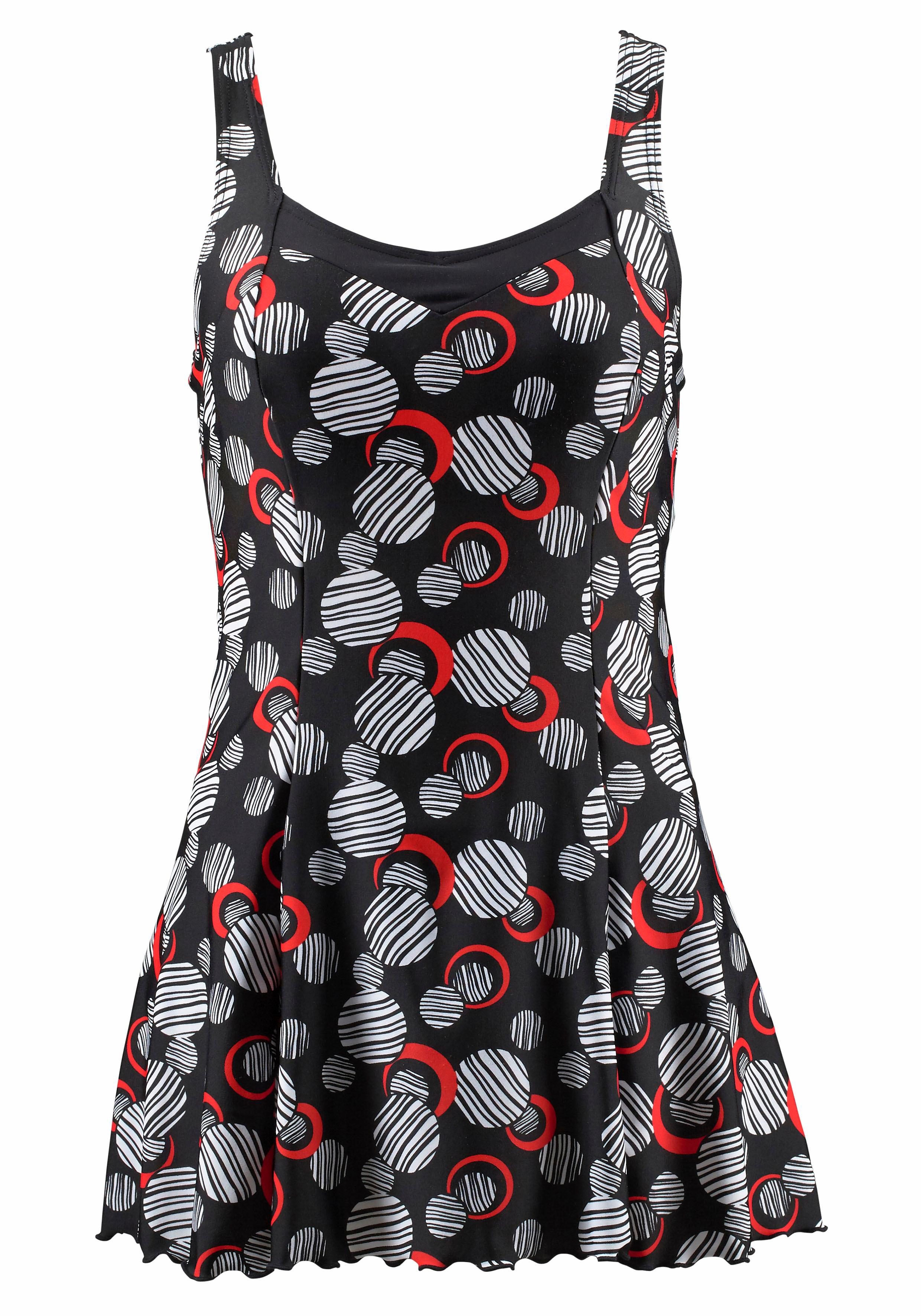 LASCANA Badekleid, mit modischen Kreisen und Shaping-Effekt günstig online kaufen