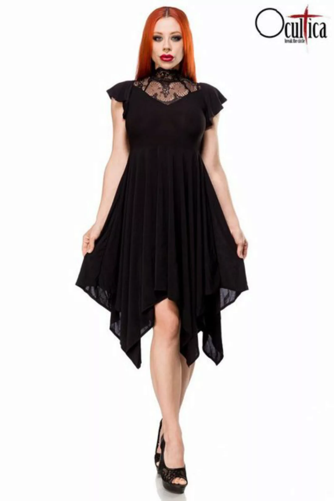 Ocultica Partykleid Ocultica - Kleid mit Spitzeneinsatz - (2XL,3XL,4XL,L,M, günstig online kaufen