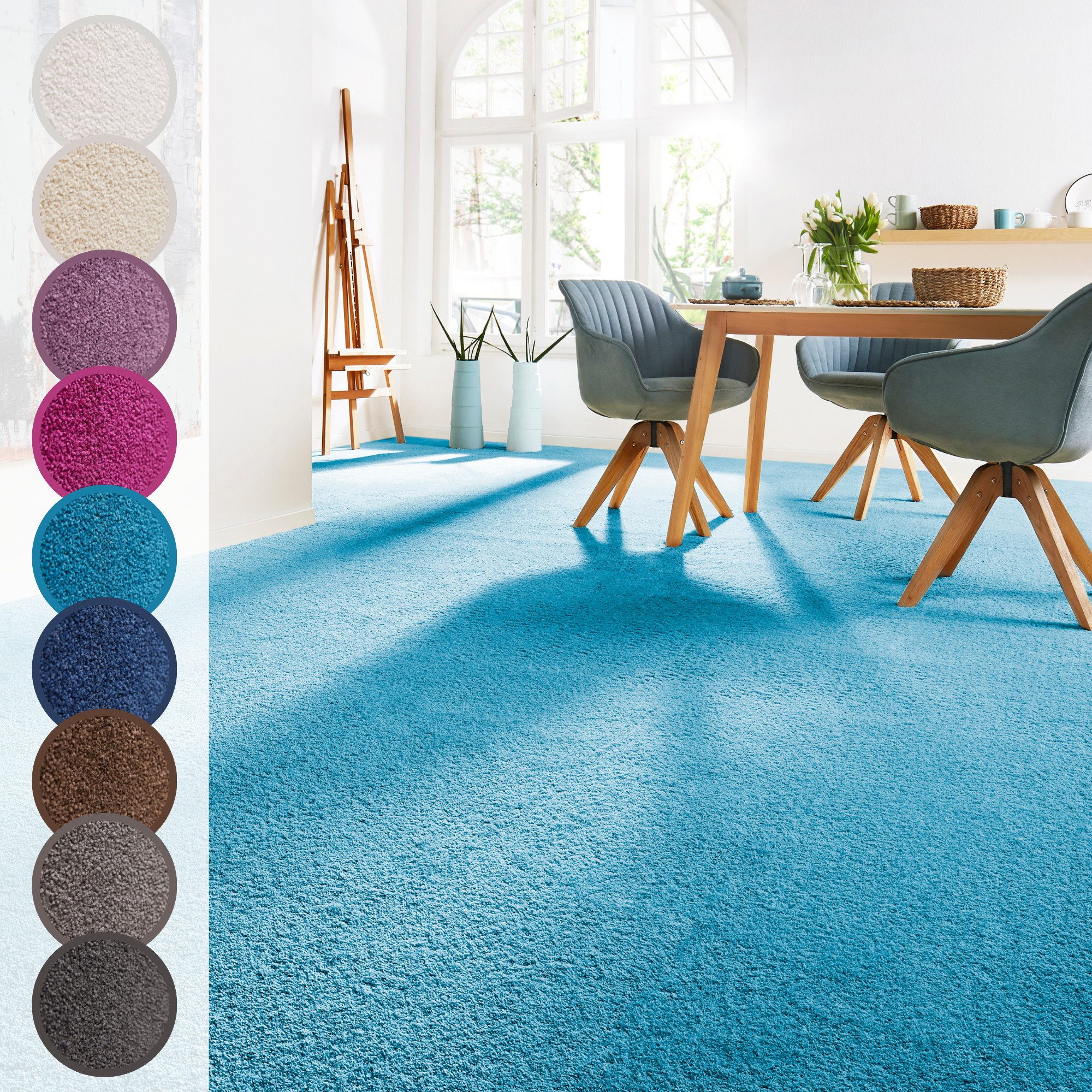 Andiamo Teppichboden »Sophie, Frisee-Velours, Made in Netherlands«, rechtec günstig online kaufen