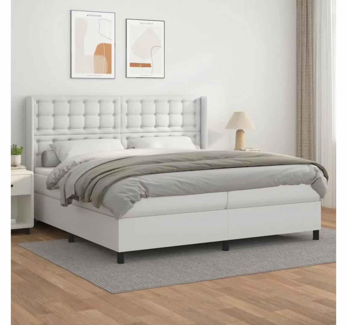 vidaXL Boxspringbett Bett Boxspringbett Kunstleder komplett mit Matratze & günstig online kaufen