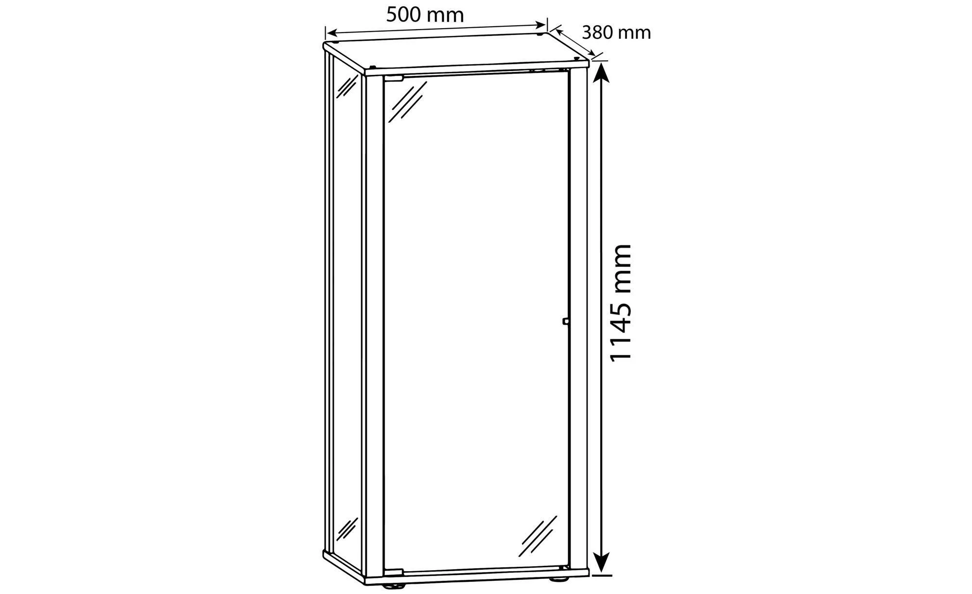 VCM Holz Glas Vitrine Sammelvitrine Glasvitrine Schaukasten Standvitrine Ka günstig online kaufen