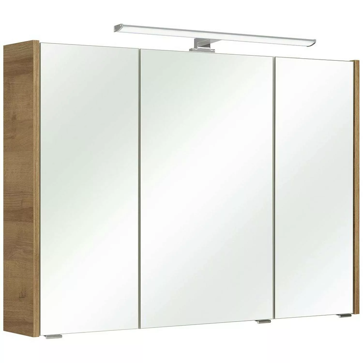 Badezimmer Spiegelschrank mit LED-Beleuchtung RAIPUR-66 in Korpus Riviera E günstig online kaufen