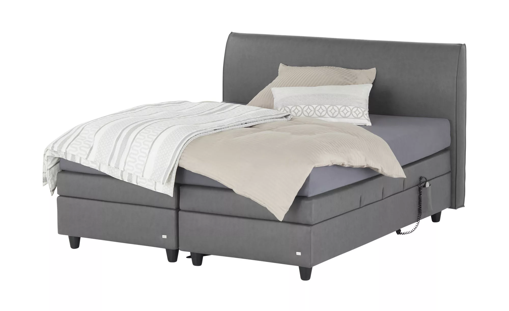 RUF Motor-Boxspringbett  Mercata - grau - 206 cm - 113 cm - Betten > Boxspr günstig online kaufen