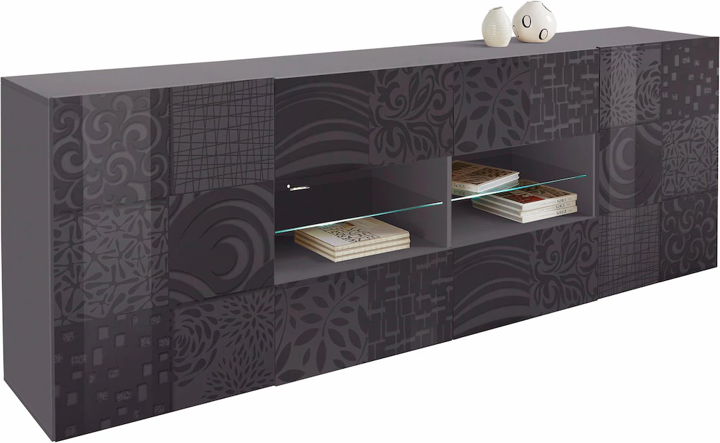 INOSIGN Sideboard "Miro", Breite 241 cm mit dekorativem Siebdruck günstig online kaufen