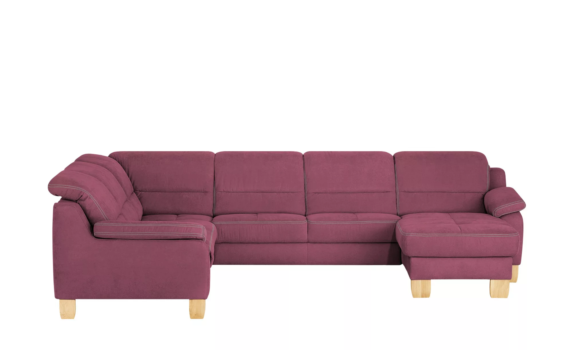 meinSofa Wohnlandschaft aus Mikrofaser Hanna ¦ rot ¦ Maße (cm): B: 322 H: 8 günstig online kaufen