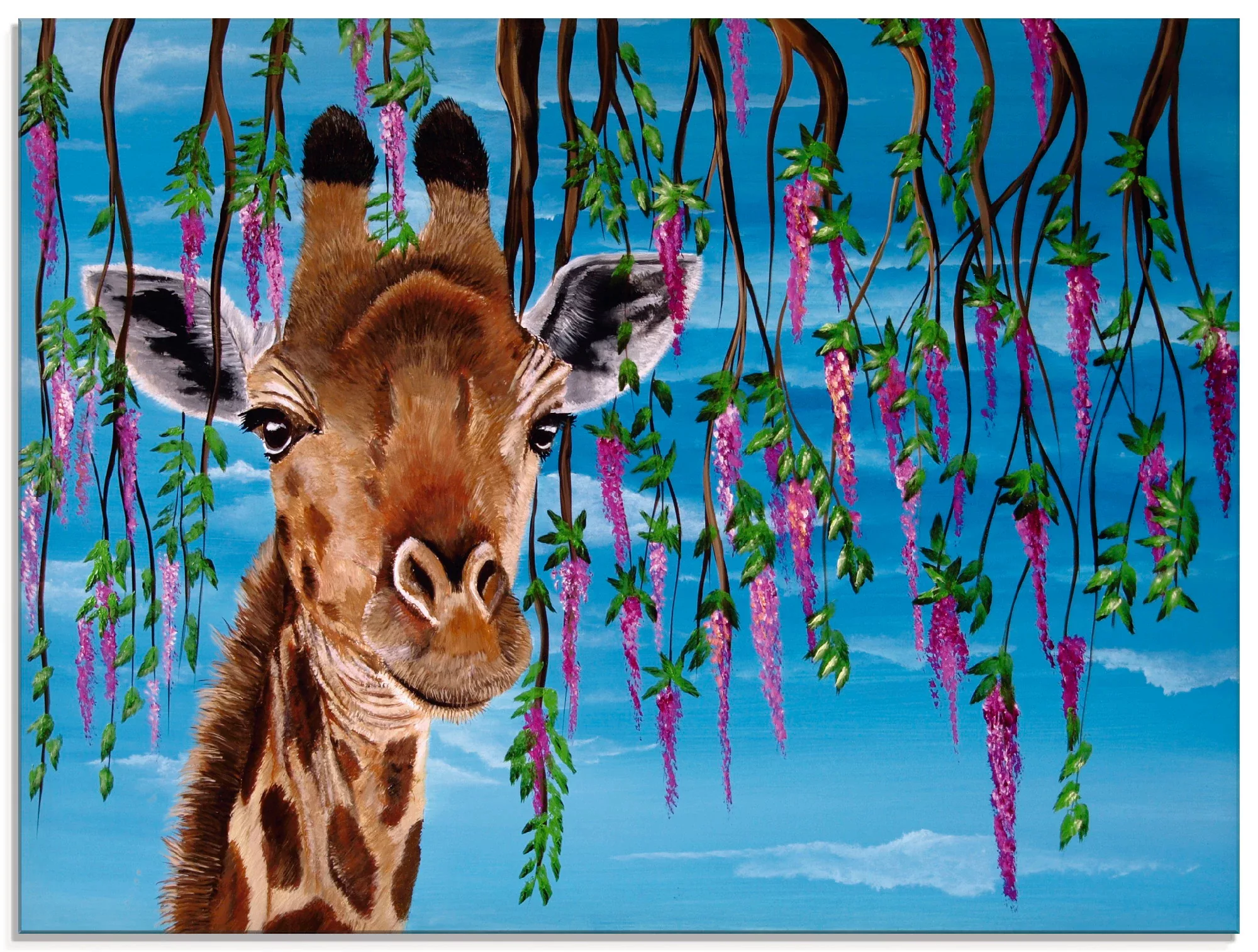 Artland Glasbild "Giraffe", Wildtiere, (1 St.) günstig online kaufen
