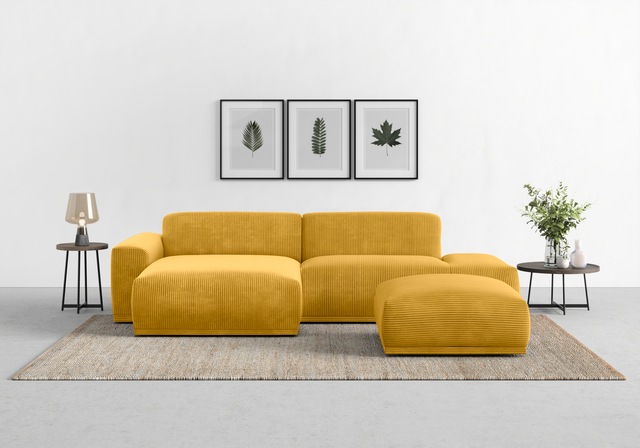 TRENDMANUFAKTUR Ecksofa "Braga, mit hochwertigem Kaltschaum, L-Form, in Cor günstig online kaufen