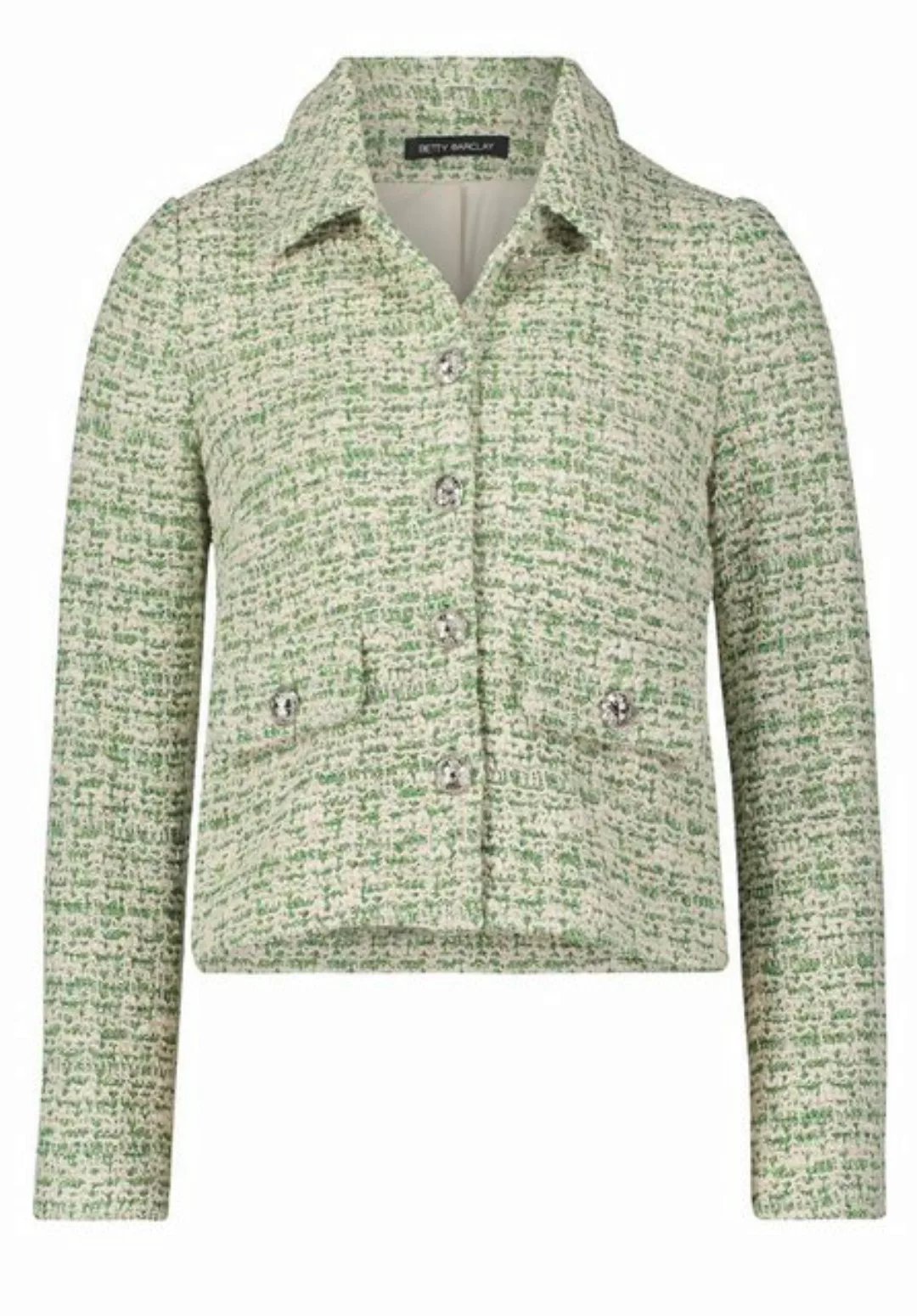 Betty Barclay Jackenblazer Blazerjacke Kurz 1/1 Arm, Green/Cream günstig online kaufen