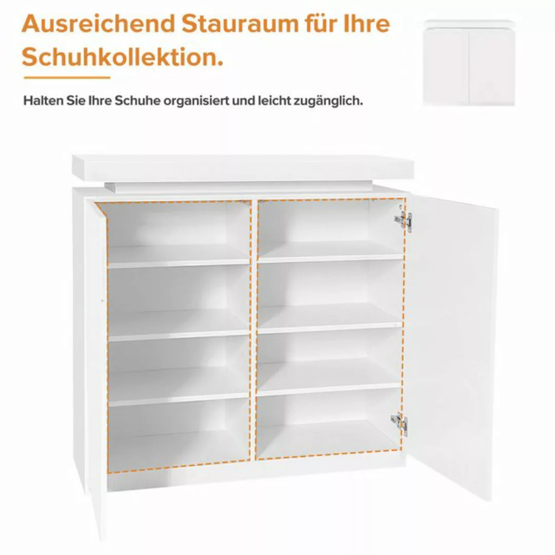 Rutaqian Schuhschrank Hochglanz -Schuhschrank , Sideboard, Eckschrank,Staus günstig online kaufen