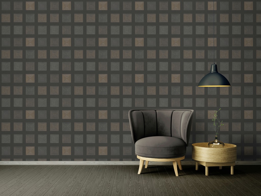 Livingwalls Tapete Geometrisches Motiv Schwarz und Gold 53 Cm X 1005 M günstig online kaufen