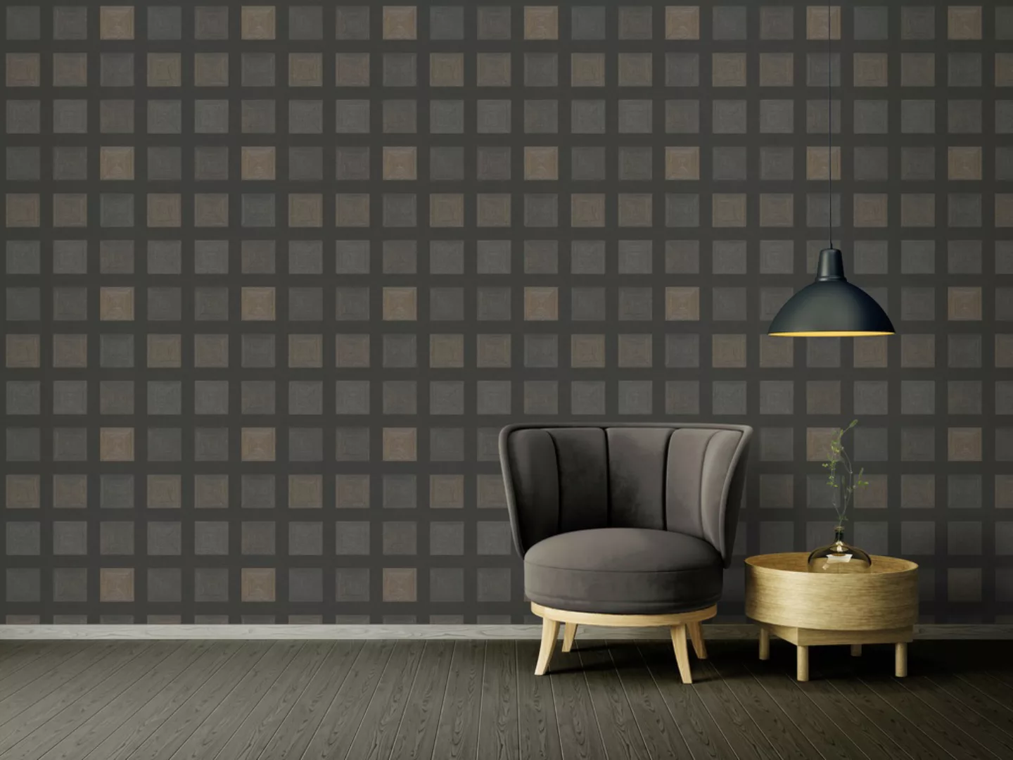 Livingwalls Tapete Geometrisches Motiv Schwarz und Gold 53 Cm X 1005 M günstig online kaufen