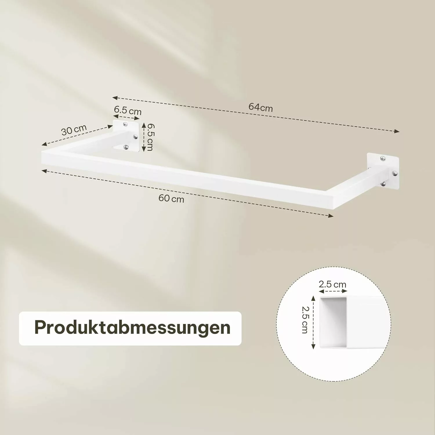EUGAD Kleiderstange (1 St), Wand Rechteck, günstig online kaufen