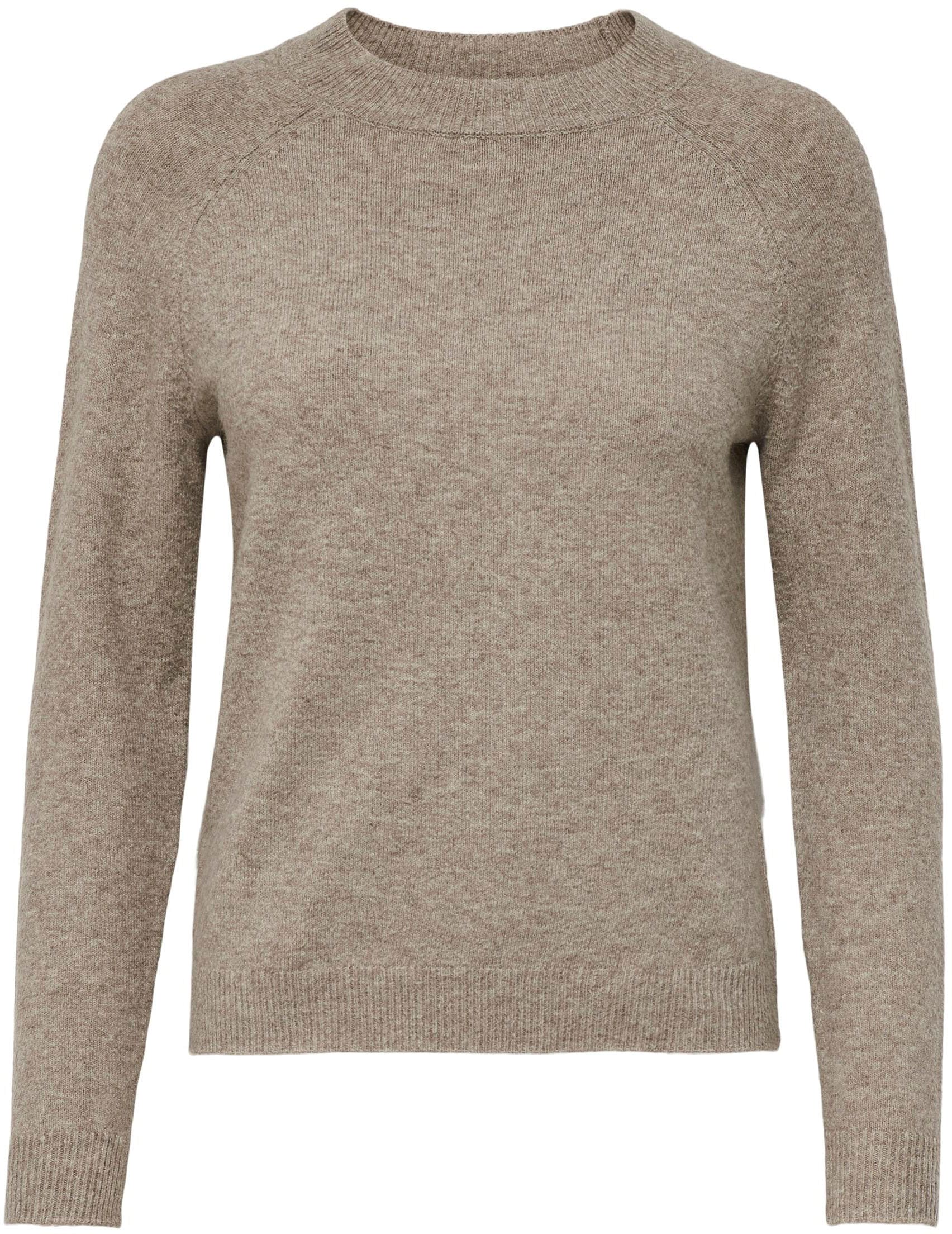 ONLY Strickpullover Einfarbiger Basic Strickpullover ONLRICA 4254 in Hellbr günstig online kaufen