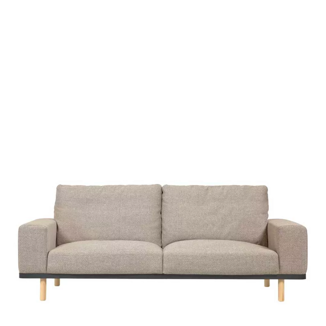 Dreisitzer Couch im Skandi Stil Beige & Buchefarben günstig online kaufen