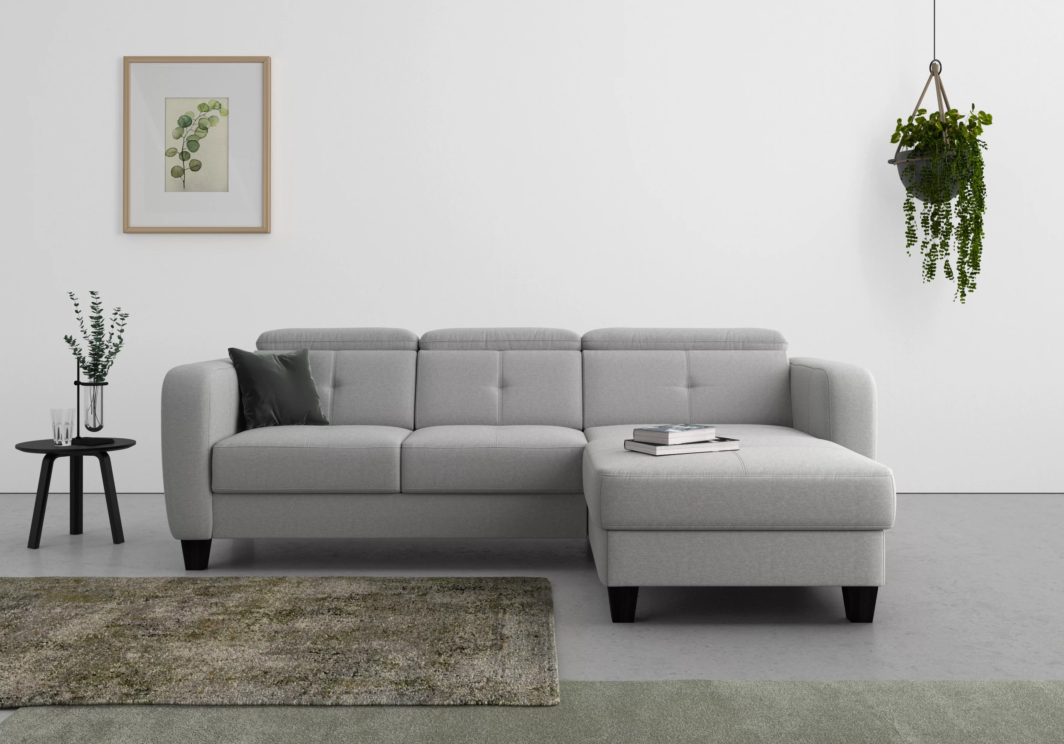 sit&more Ecksofa Belluci L-Form, inklusive Federkern, wahlweise mit Bettfun günstig online kaufen