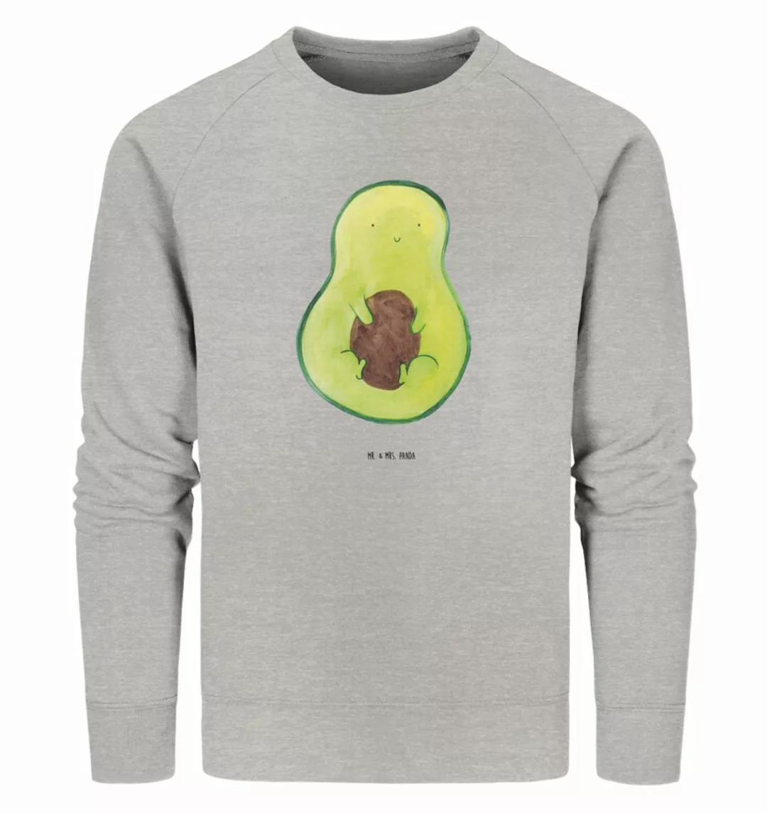 Mr. & Mrs. Panda Longpullover Avocado Kern Größe S - Heather Grey - Geschen günstig online kaufen